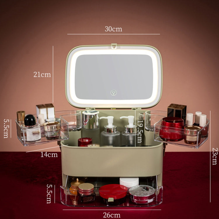 Cosmetic Storage Box Dustproof Skin Care Products Desktop Shelf, Colour: White Small Ordinary Model