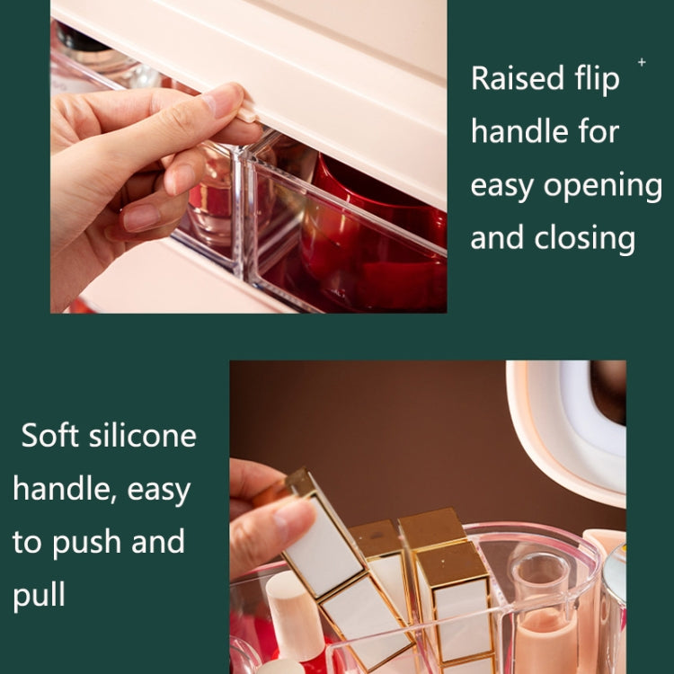 Cosmetic Storage Box Dustproof Skin Care Products Desktop Shelf, Colour: White Small Ordinary Model