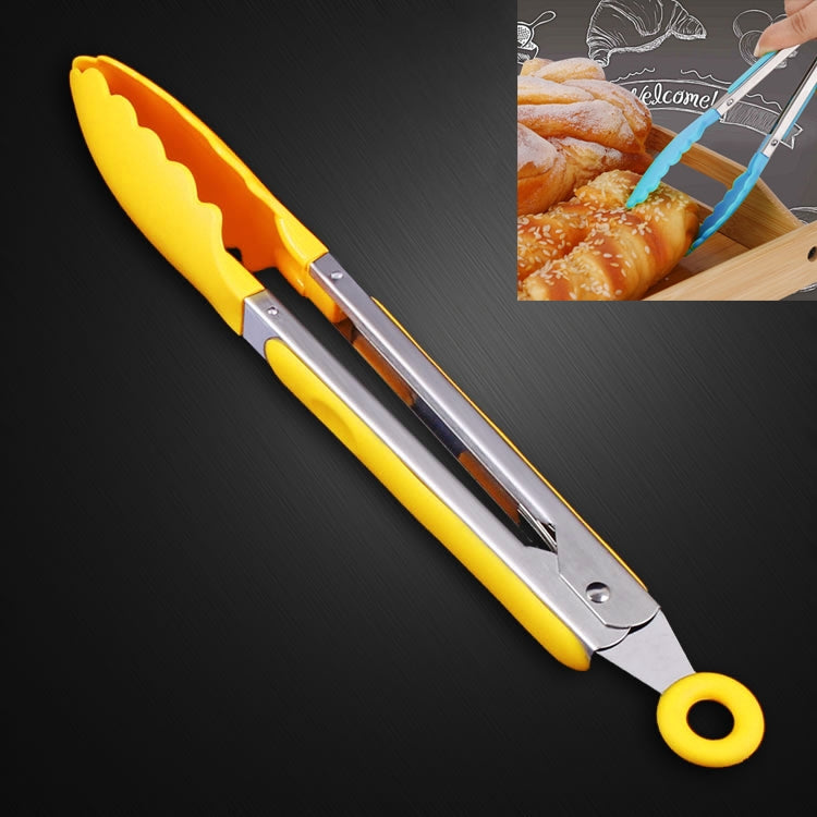 Kitchen Silicone Cooking Salad Stainless Steel Handle Food Clip