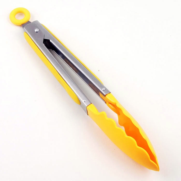 Kitchen Silicone Cooking Salad Stainless Steel Handle Food Clip