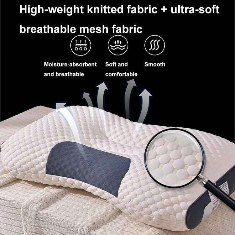 Neck-Protecting Knitted Non-Collapse Pillow Home Partition Massage Pillow, Spec: Low