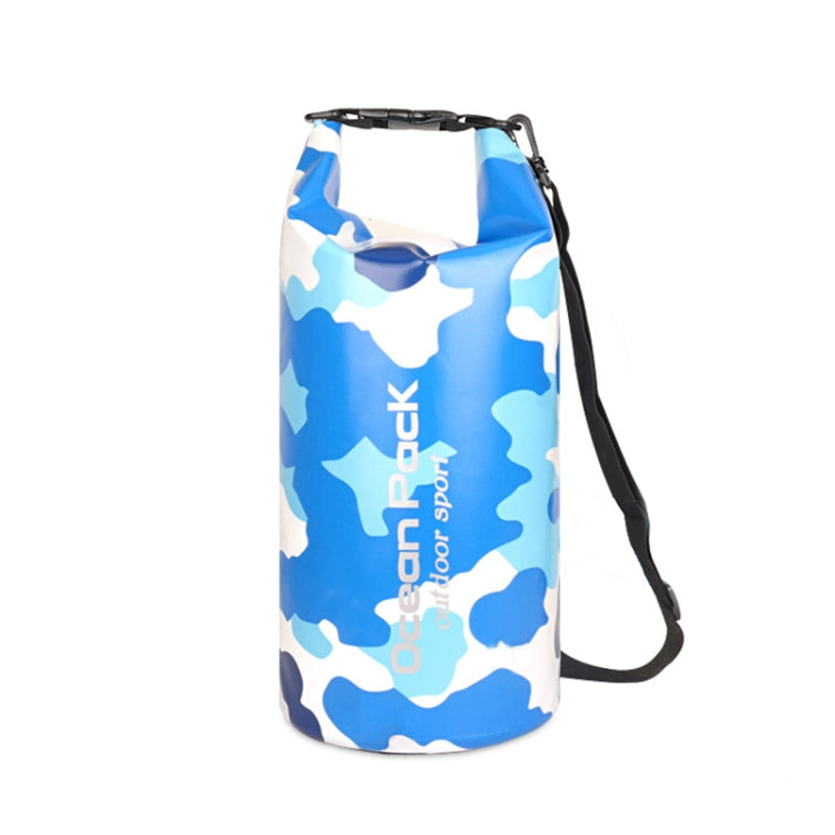 PVC Clip Mesh Waterproof Bucket Bag Swimming Bag Beach Rafting Waterproof Bag, Size: 15L Single-Shoulder