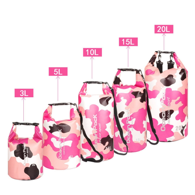 PVC Clip Mesh Waterproof Bucket Bag Swimming Bag Beach Rafting Waterproof Bag, Size: 30L Double-Shoulders