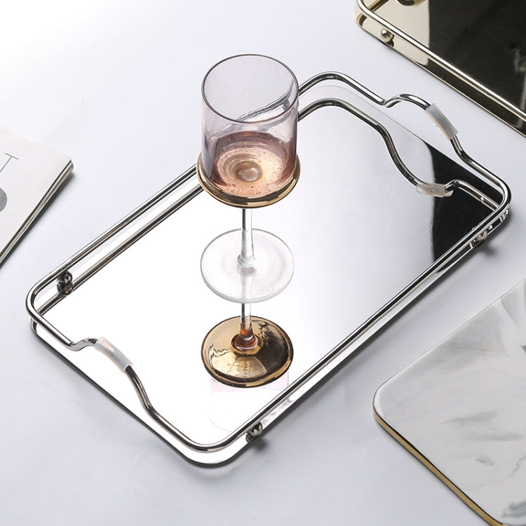 Stainless Steel Binaural Tray Restaurant Tea Set Storage Tray