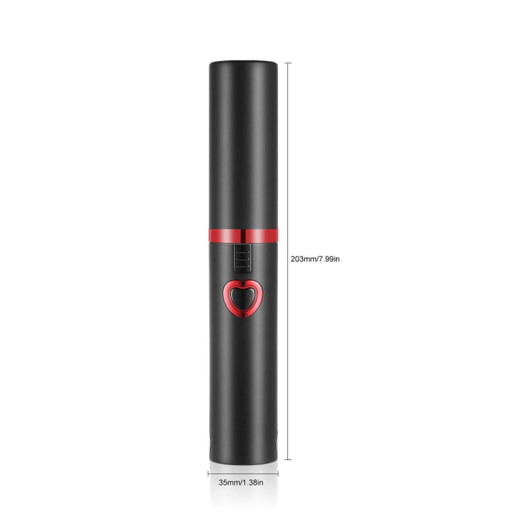 Rechargeable Hair Straightening Curler Dual-Purpose Non-Injury Hair Negative Ion Household Small Hair Curler (Black)