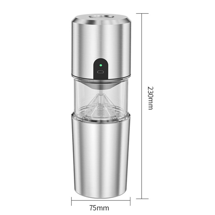 YX-911 Stainless Steel Coffee Beans Grinding Machine Portable USB Charging Mill(Silver Gray)