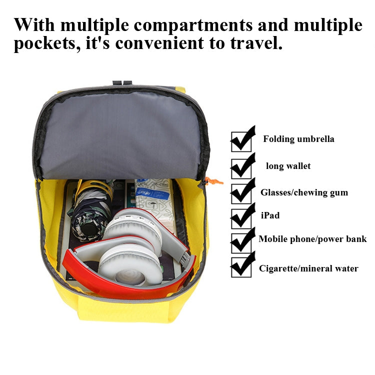 2 PCS 588 Multifunctional Lightweight Travel Backpack Leisure Backpack Folding Storage Bag