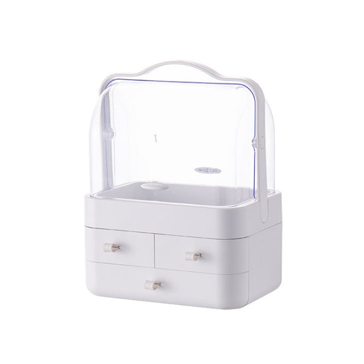 5999 Cosmetic Storage Box Dust-Proof Large-Capacity Household Desktop Organizer Skin Care Product Rack, Colour: Large White