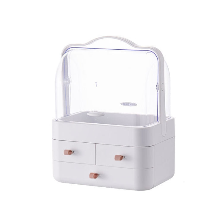 5999 Cosmetic Storage Box Dust-Proof Large-Capacity Household Desktop Organizer Skin Care Product Rack, Colour: Large Pretty Pink