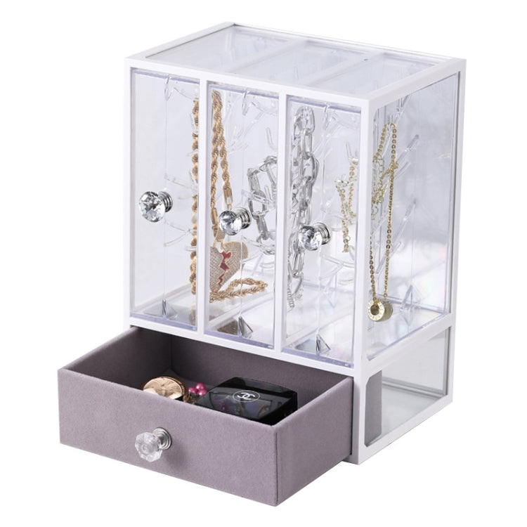 Earrings Necklace Jewelry Storage Box Household Multifunctional Folding Portable Display Stand, Style : Single Flannel