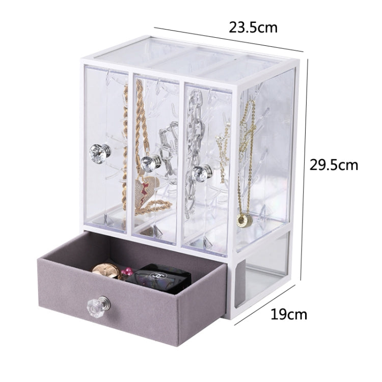 Earrings Necklace Jewelry Storage Box Household Multifunctional Folding Portable Display Stand, Style : Single Flannel