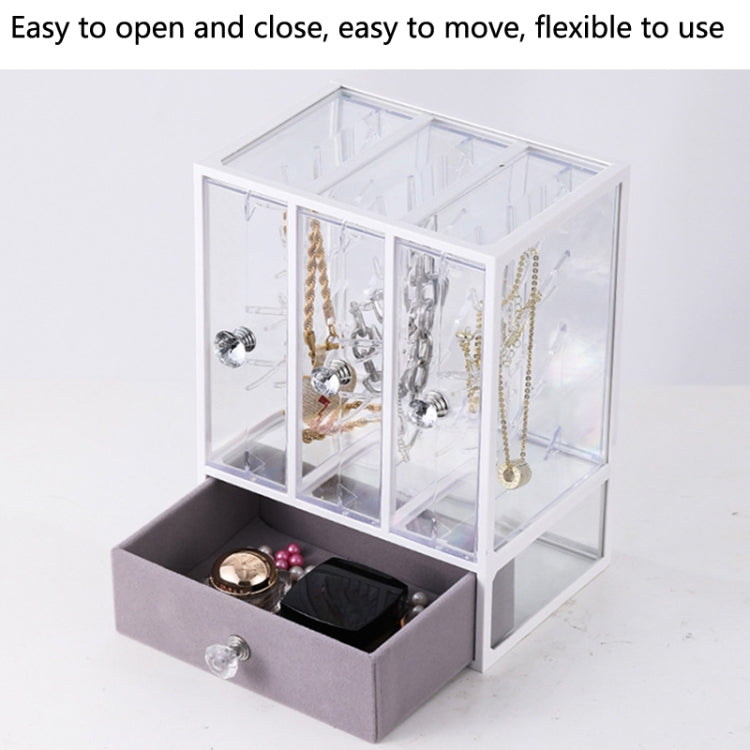 Earrings Necklace Jewelry Storage Box Household Multifunctional Folding Portable Display Stand, Style : Single Flannel