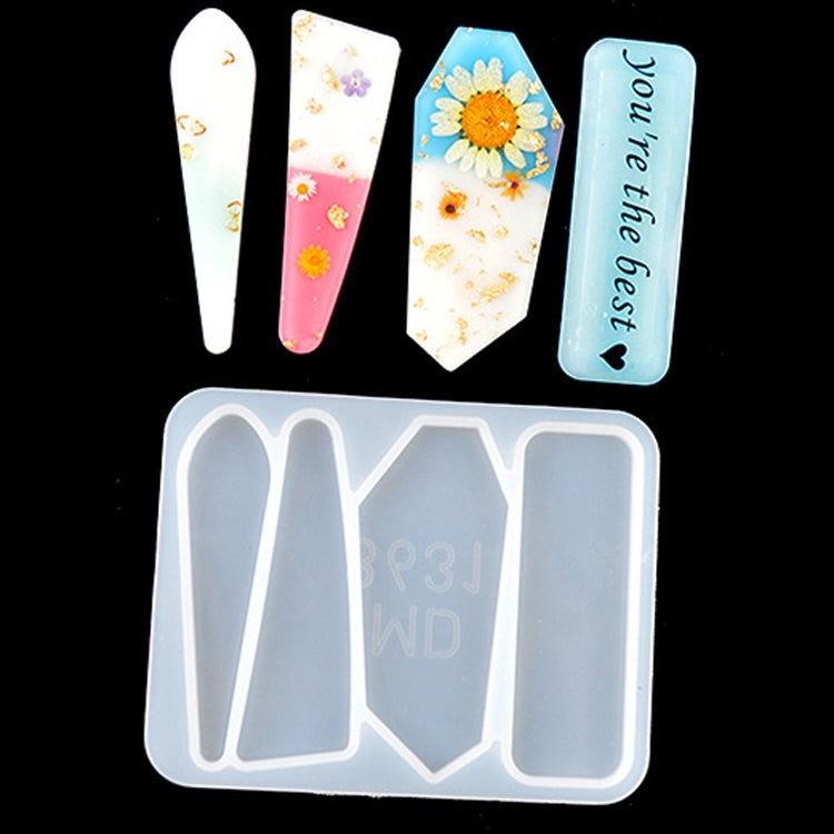 10 PCS Hair Clip Mold DIY Crystal Epoxy Mold Homemade Personality Girl Hair Clip Mold