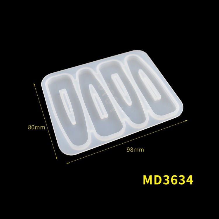 10 PCS Hair Clip Mold DIY Crystal Epoxy Mold Homemade Personality Girl Hair Clip Mold