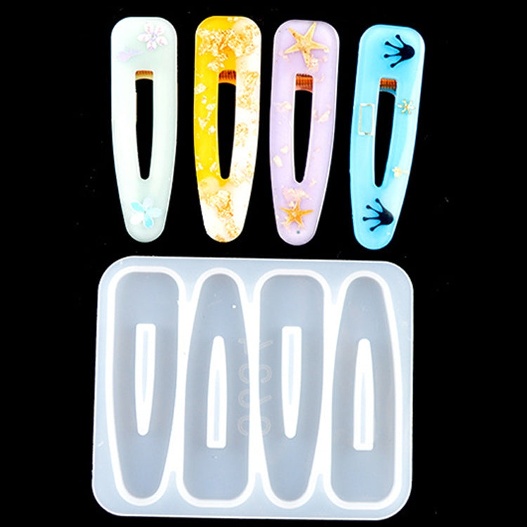 10 PCS Hair Clip Mold DIY Crystal Epoxy Mold Homemade Personality Girl Hair Clip Mold