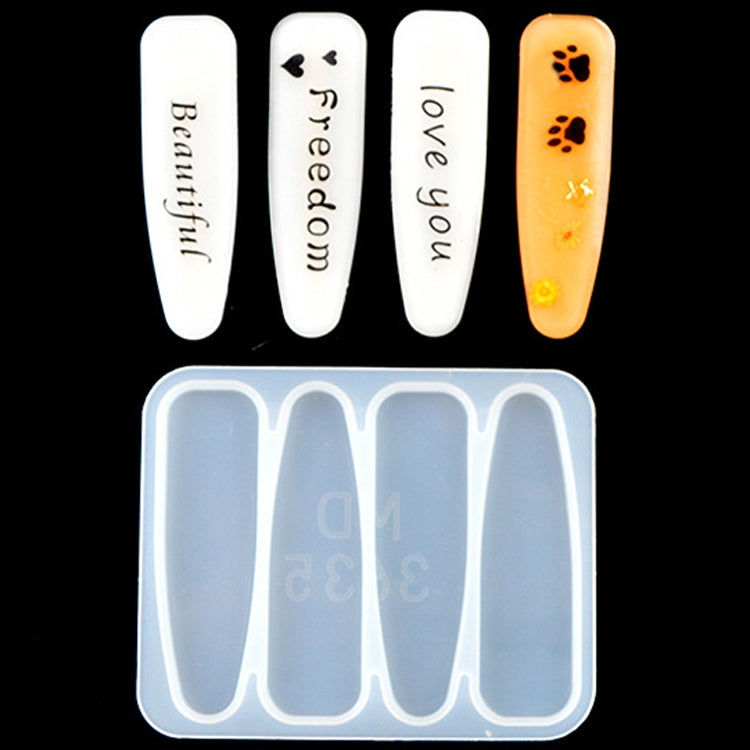10 PCS Hair Clip Mold DIY Crystal Epoxy Mold Homemade Personality Girl Hair Clip Mold