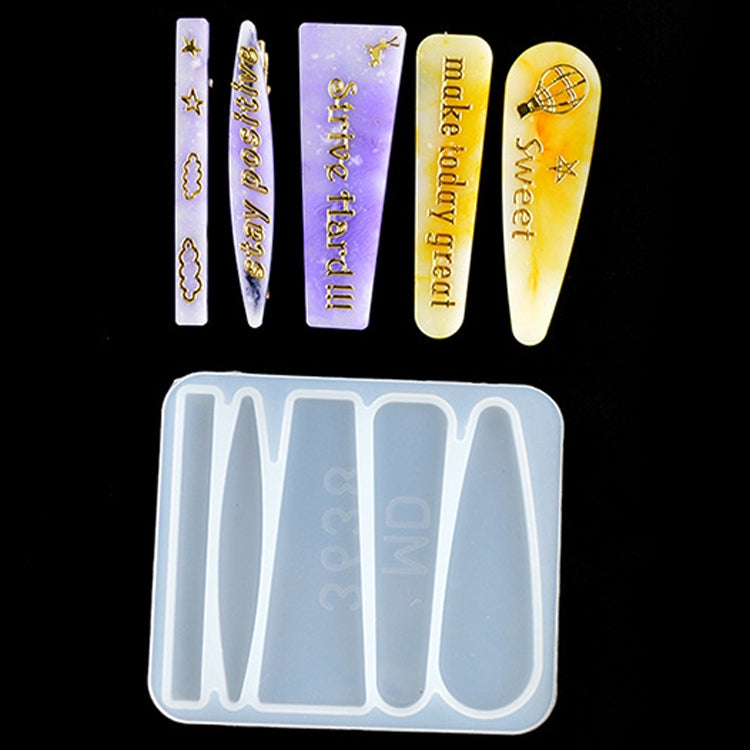 10 PCS Hair Clip Mold DIY Crystal Epoxy Mold Homemade Personality Girl Hair Clip Mold