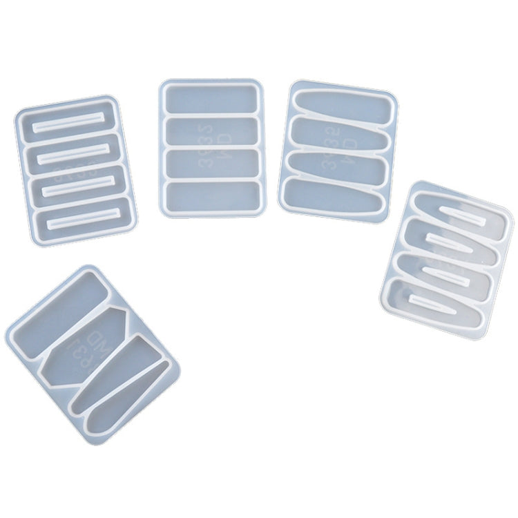 10 PCS Hair Clip Mold DIY Crystal Epoxy Mold Homemade Personality Girl Hair Clip Mold