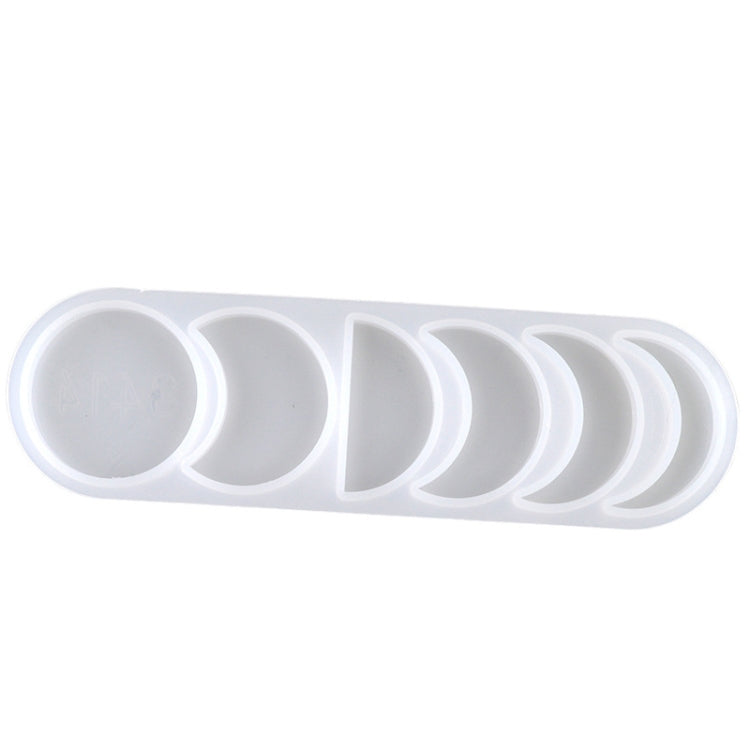 10 PCS DIY Mirror Crystal Epoxy Mold Silicone Resin Planet Pendant Mold(Small Lunar Eclipse)