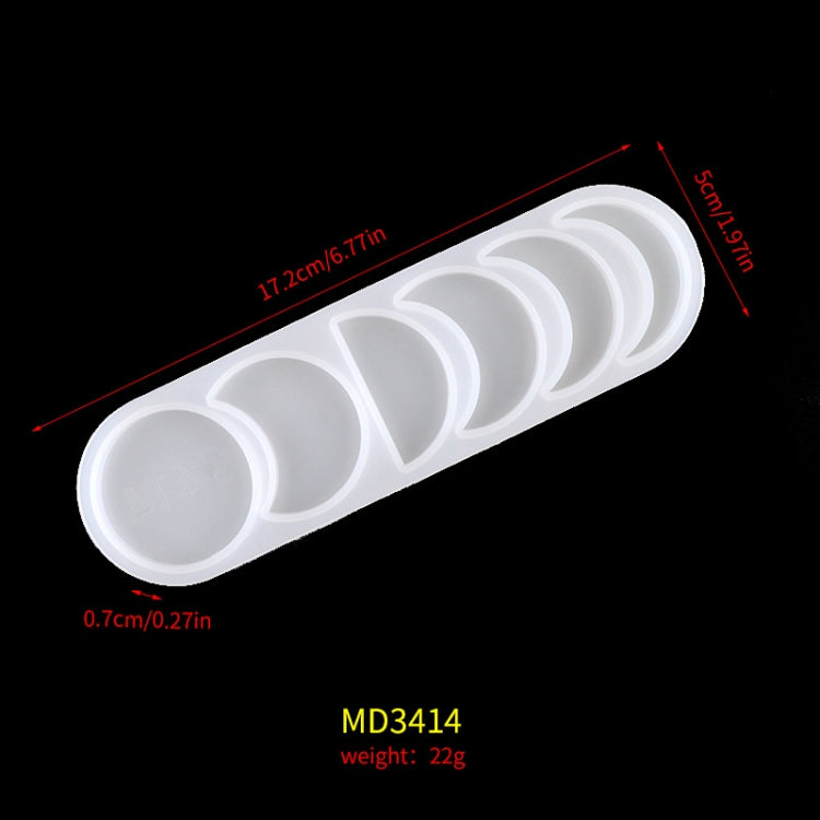 10 PCS DIY Mirror Crystal Epoxy Mold Silicone Resin Planet Pendant Mold(Small Lunar Eclipse)