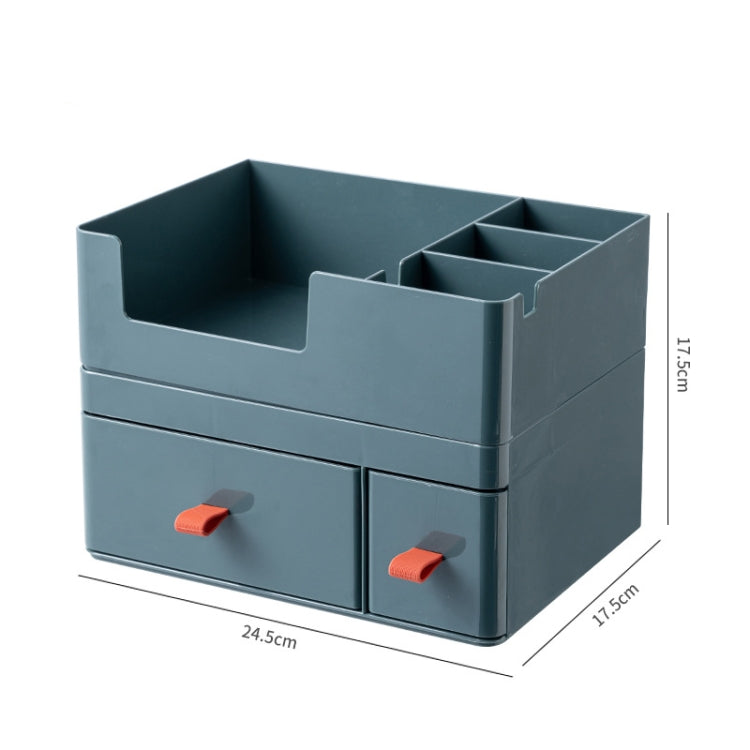 Drawer-Type Desktop Storage Box Divided Multi-Layer Jewelry Box, Specificationsï¼š 1 Layer+ Cover (Yellow Translucent)