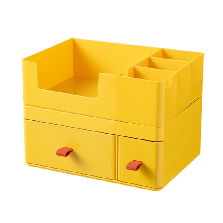 Drawer-Type Desktop Storage Box Divided Multi-Layer Jewelry Box, Specificationsï¼š 1 Layer + Cover (Yellow)