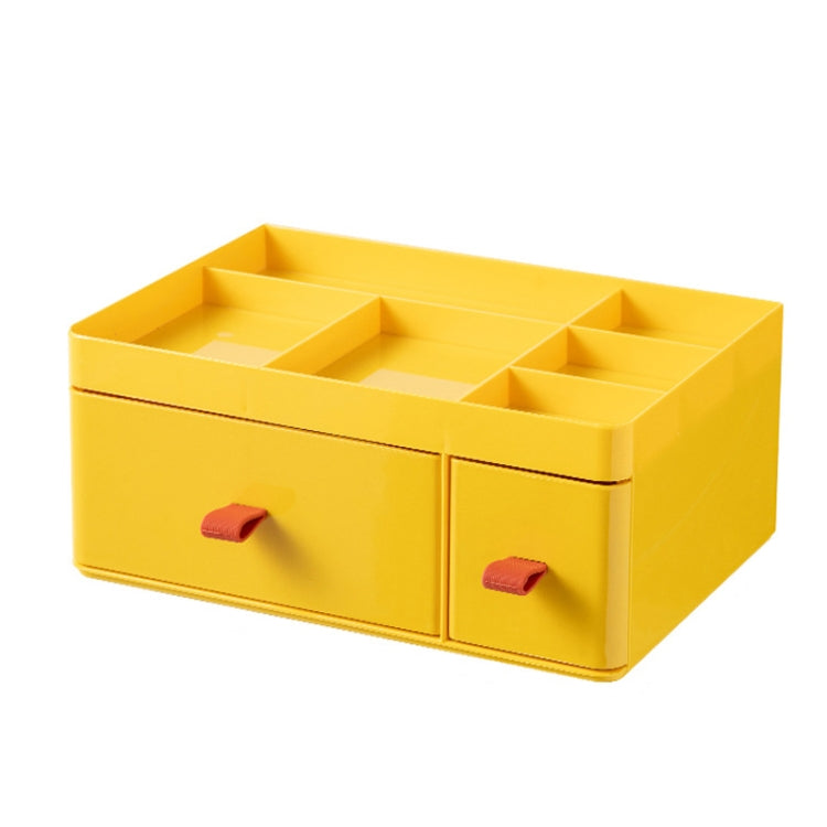 Drawer-Type Desktop Storage Box Divided Multi-Layer Jewelry Box, Specificationsï¼š 1 Layer (Yellow)