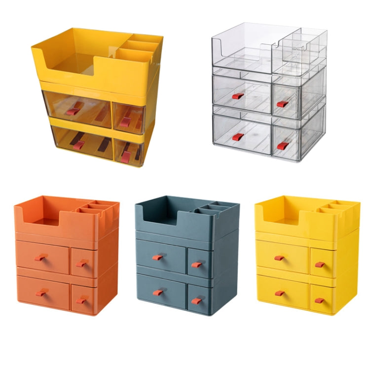 Drawer-Type Desktop Storage Box Divided Multi-Layer Jewelry Box, Specificationsï¼š 2 Layer + Cover (Green)