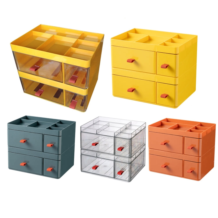 Drawer-Type Desktop Storage Box Divided Multi-Layer Jewelry Box, Specificationsï¼š 2 Layer (Green)