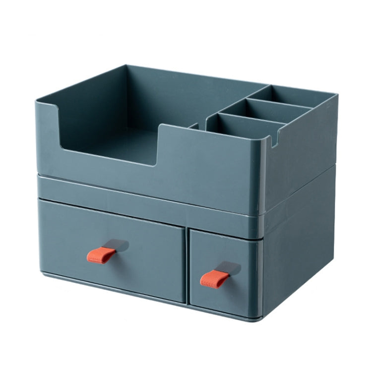 Drawer-Type Desktop Storage Box Divided Multi-Layer Jewelry Box, Specificationsï¼š 1 Layer + Cover (Green)