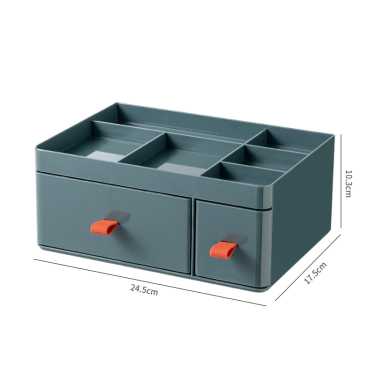 Drawer-Type Desktop Storage Box Divided Multi-Layer Jewelry Box, Specificationsï¼š 1 Layer (Green)