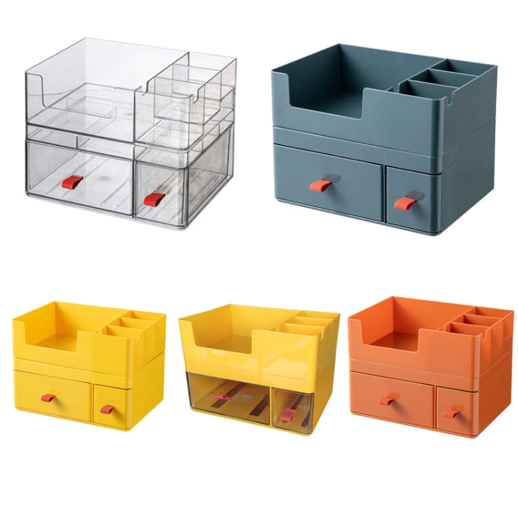 Drawer-Type Desktop Storage Box Divided Multi-Layer Jewelry Box, Specificationsï¼š 1 Layer + Cover (Translucent)
