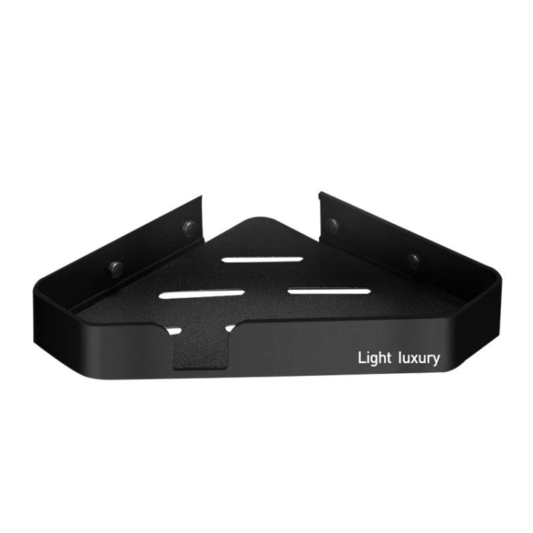 Bathroom Triangle Basket Space Aluminum Shower Room Shelf Single Layer Black