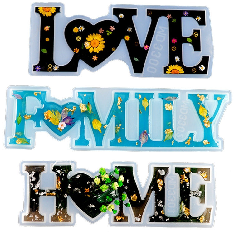 2 PCS DIY Crystal Epoxy Silicone Letter Mold