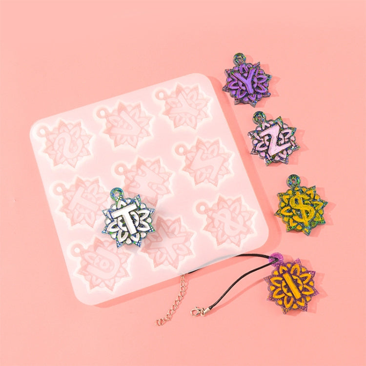 3 in 1 Mandalai English Letters Pendant Mold DIY Epoxy Mold(MD3316 + MD3317 + MD3318)