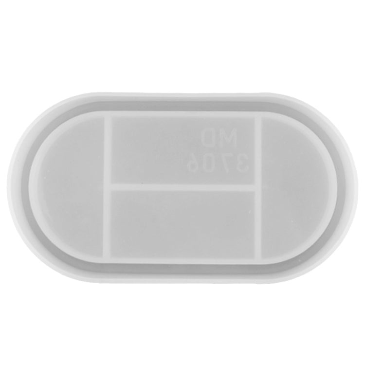 2 PCS Oval Dish Silicone Mold DIY Crystal Glue Storage Box Mold(MD3706)