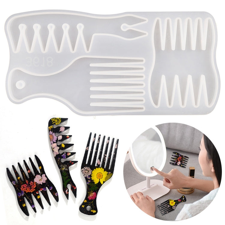 2 PCS DIY Crystal Elastic Mold Comb Silicone Mold(MD3618)