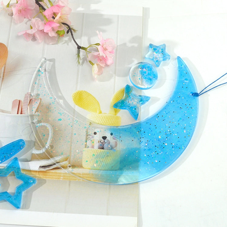 DIY Windbell Epoxy Mold Moon Pendant Wind Bell Hanging Set Mold, Style: MD3535 + MD3536 + Fish Line