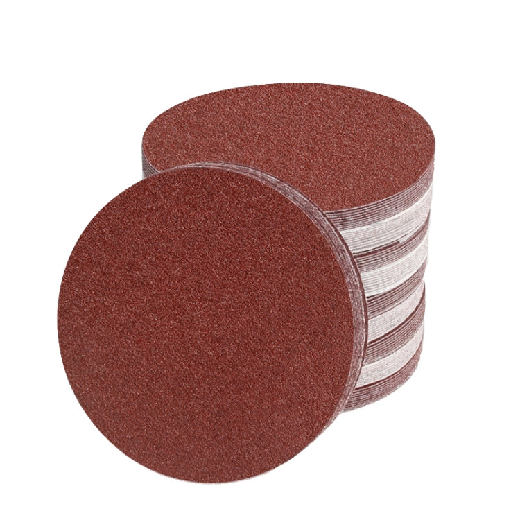 100 PCS 5 Inch Dry Grinding Sandpaper Self-Adhesive Flocking Sharpened Disc Polisher, Granularity: 60 Mesh Without Hole