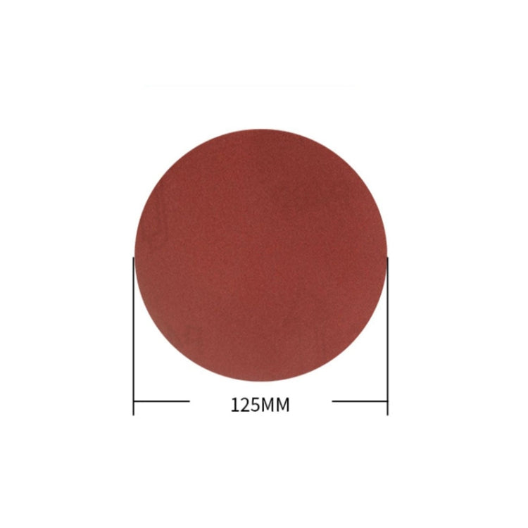 100 PCS 5 Inch Dry Grinding Sandpaper Self-Adhesive Flocking Sharpened Disc Polisher, Granularity: 60 Mesh Without Hole