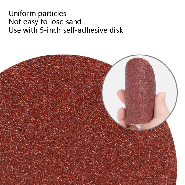 100 PCS 5 Inch Dry Grinding Sandpaper Self-Adhesive Flocking Sharpened Disc Polisher, Granularity: 60 Mesh Without Hole