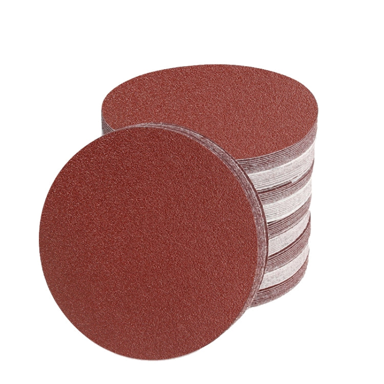 100 PCS 5 Inch Dry Grinding Sandpaper Self-Adhesive Flocking Sharpened Disc Polisher, Granularity: 80 Mesh Without Hole