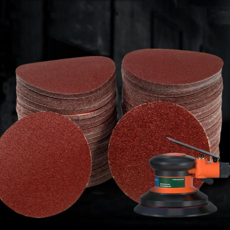 100 PCS 5 Inch Dry Grinding Sandpaper Self-Adhesive Flocking Sharpened Disc Polisher, Granularity: 320 Mesh Without Hole
