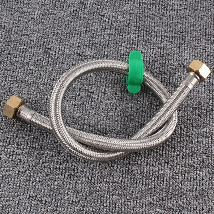 60cm Copper Hat 304 Stainless Steel Metal Knitting Hose Toilet Water Heater Hot And Cold Water High Pressure Pipe 4/8 Inch DN15 Connecting Pipe