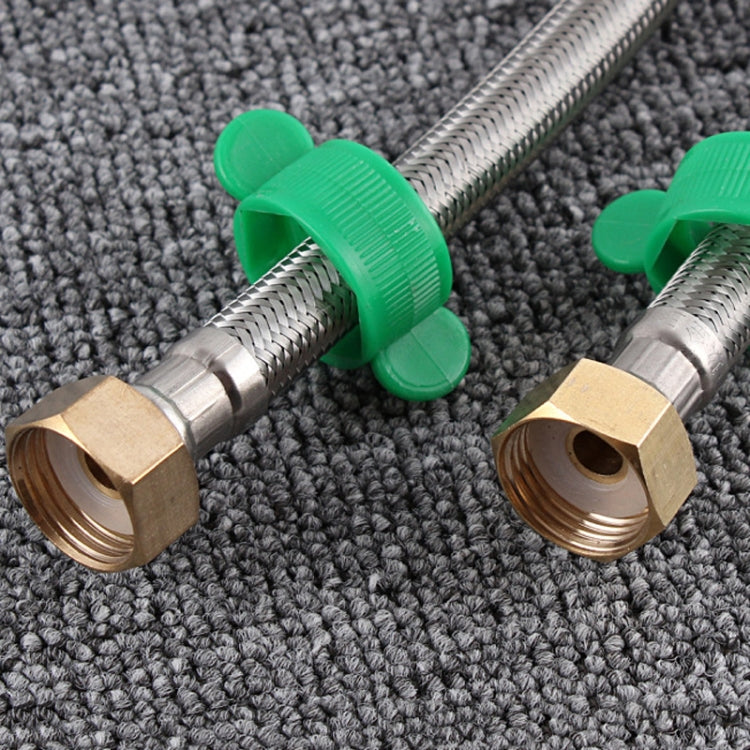 60cm Copper Hat 304 Stainless Steel Metal Knitting Hose Toilet Water Heater Hot And Cold Water High Pressure Pipe 4/8 Inch DN15 Connecting Pipe