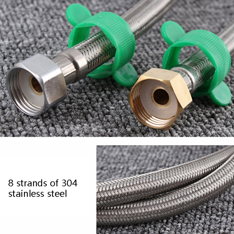 60cm Copper Hat 304 Stainless Steel Metal Knitting Hose Toilet Water Heater Hot And Cold Water High Pressure Pipe 4/8 Inch DN15 Connecting Pipe