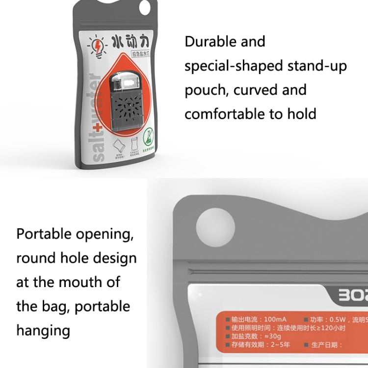 YS-01 Emergency Saltwater Power Light Mini Outdoor Cycling Light Portable Tent LED Camping Light(English Version)