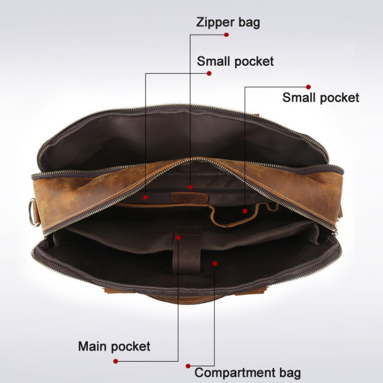 6360 Men Business Briefcase 17 Inch Laptop Computer Messenger Bag