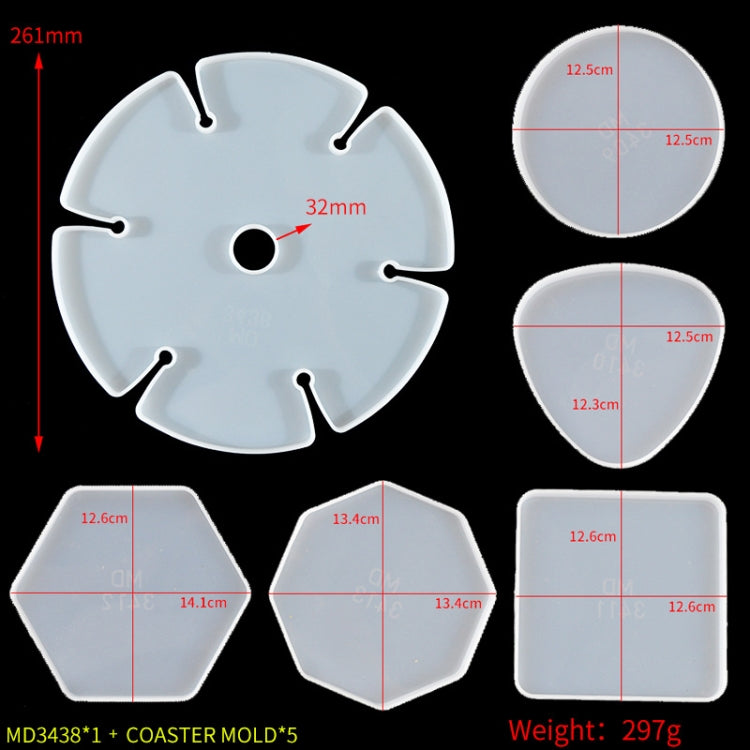 DIY Wine Frame Mold Set Silicone Geometric Circular Wine Glass Shelf Mold, Specificationsï¼š Combination 4