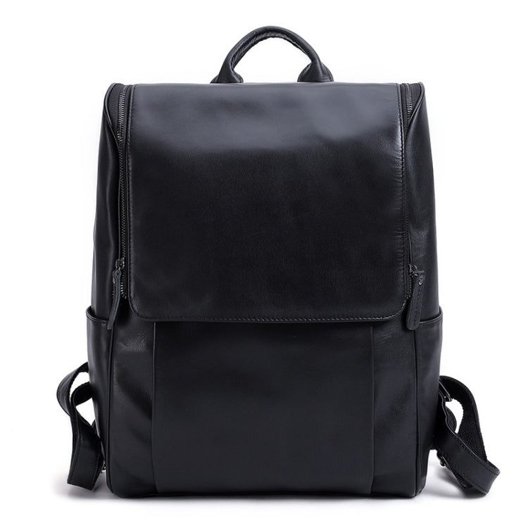 6390 Fashion Casual Men Backpack Cowhide Leather Computer Bag